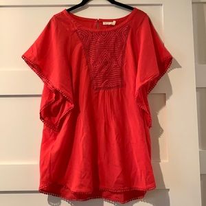 Coral Top from Anthropologie